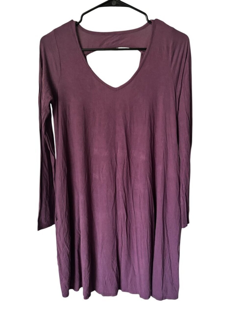 Mittoshop Women's Purple Long Sleeve Dress
